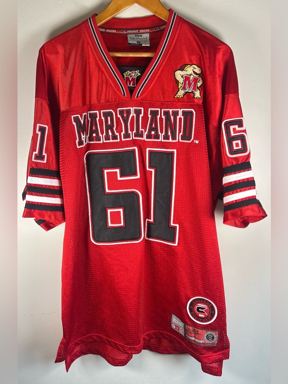 Vintage 1990s Maryland College Football Jersey Terrapins Men’s Size L Red EUC
